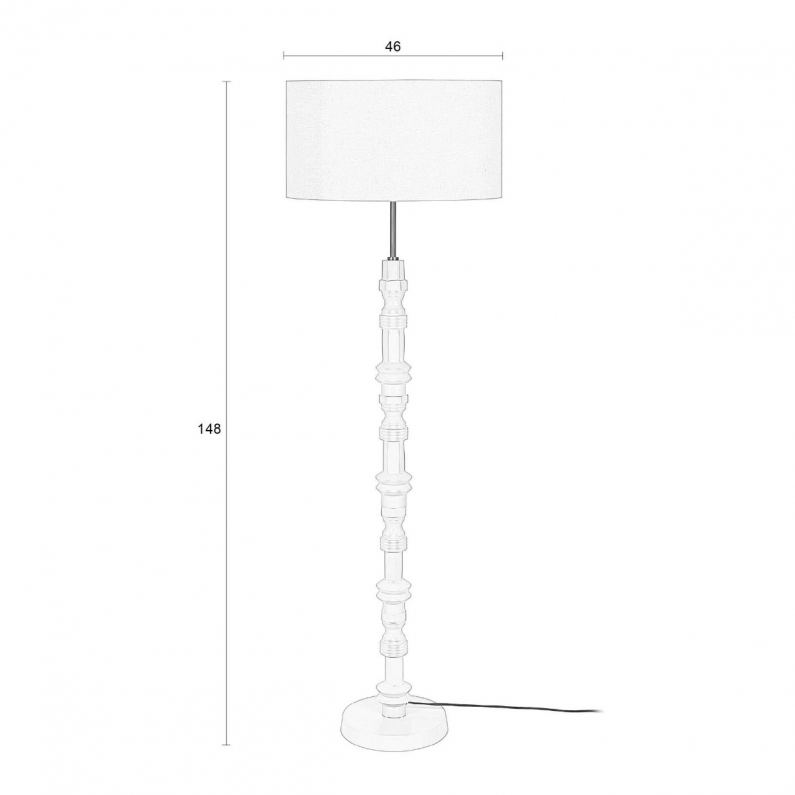 White spindle floor lamp online