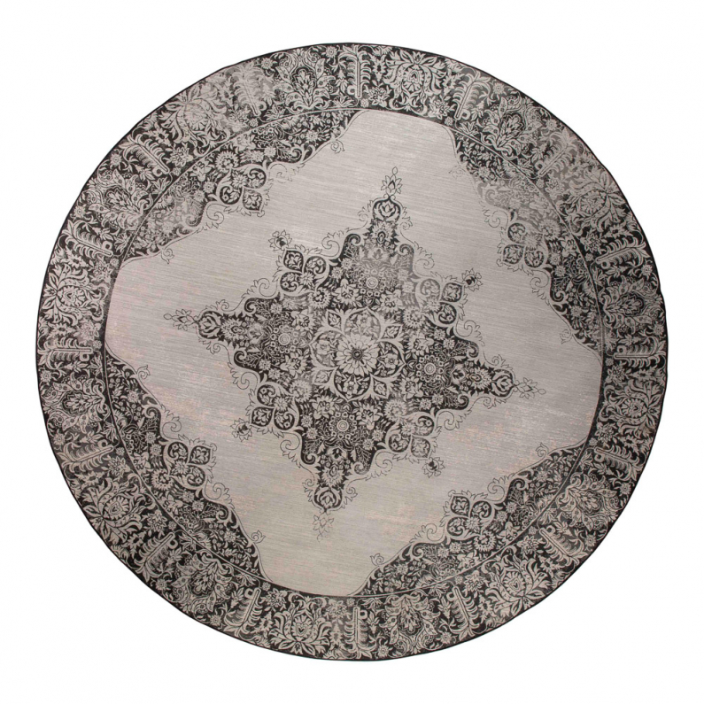Coventry Outdoor Carpet Round 200, Black And White Round Outdoor Rugs