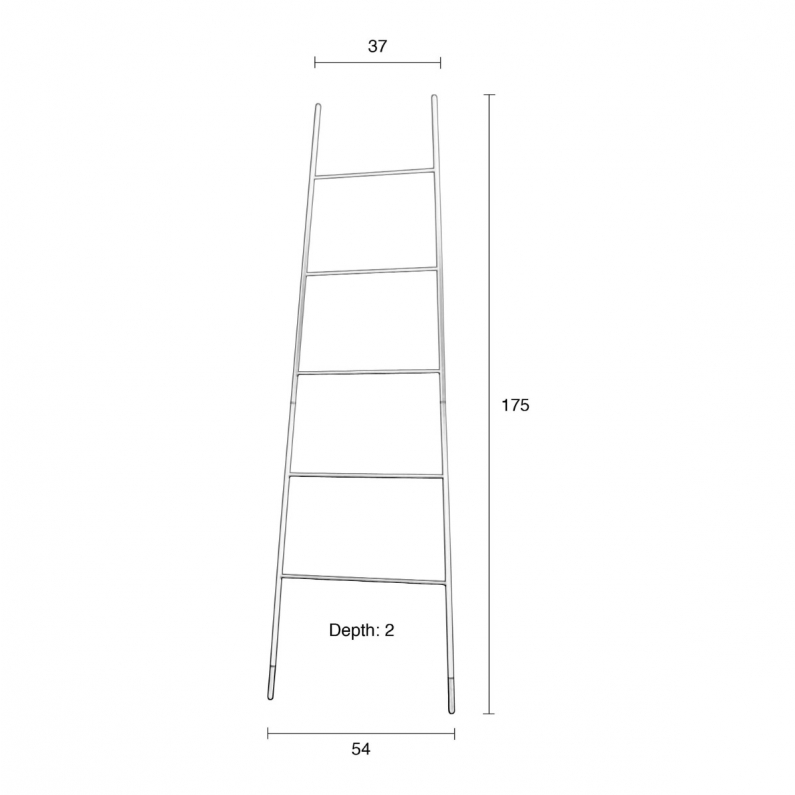 zand Belastingen industrie Rack Ladder Wit | Zuiver