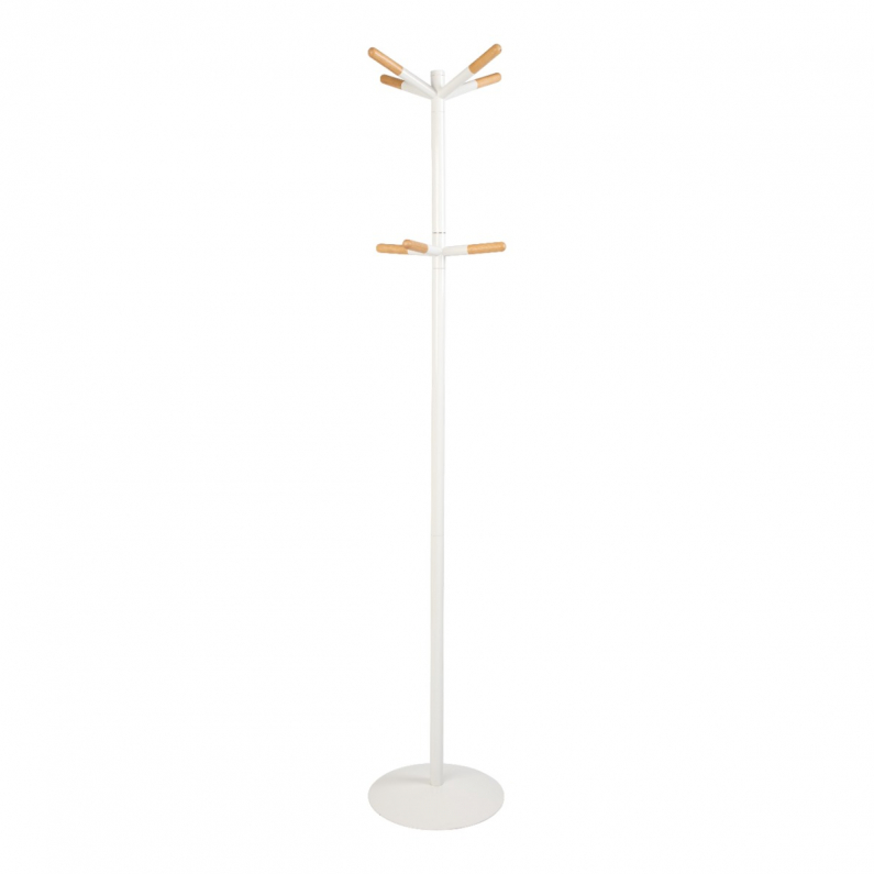 Wooden Tip Coat Rack White Zuiver, White Coat Stand With Seat