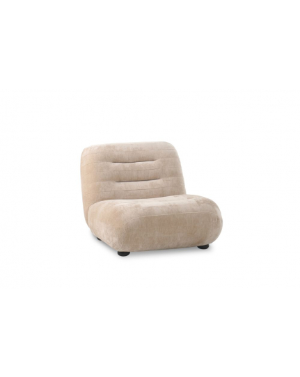Wyatt Lounge Chair Velours Beige Front Side