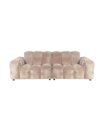 Sofa Hackman 3-Seater Velours Beige Front