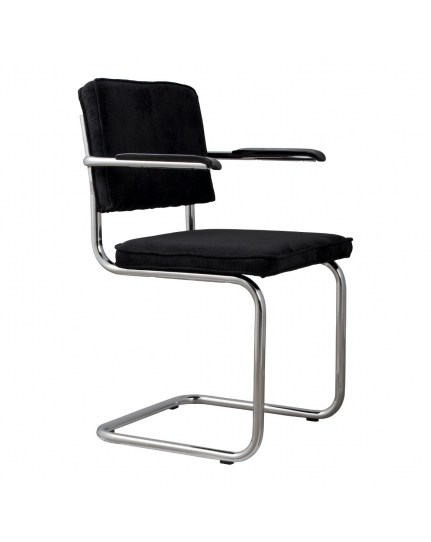 Ridge Rib Armchair Black 1