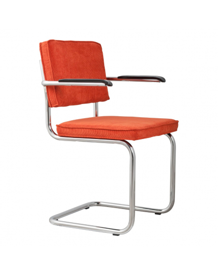 Ridge Rib Armchair Orange 1