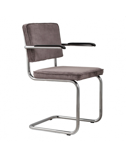 Ridge Rib Armchair Grey 1