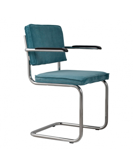 Ridge Rib Armchair Blue 1