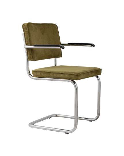 Ridge Rib Armchair Green 1
