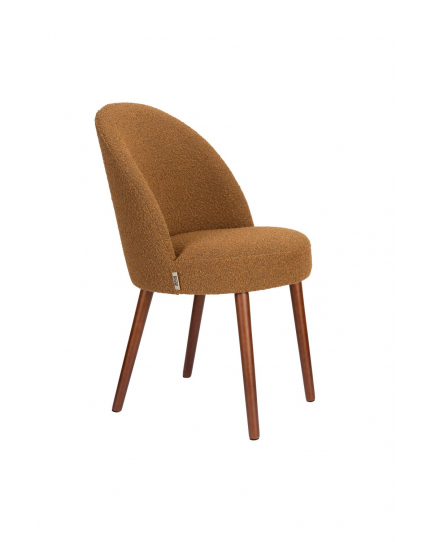 Barbara Chair Boucle Ochre Front Side