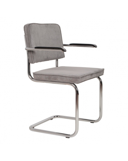 Ridge Rib Armchair Light Grey 1
