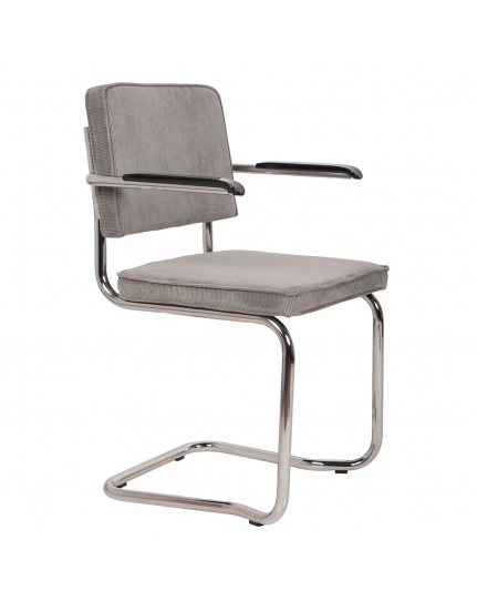 Ridge Kink Rib Armchair Light Grey 1