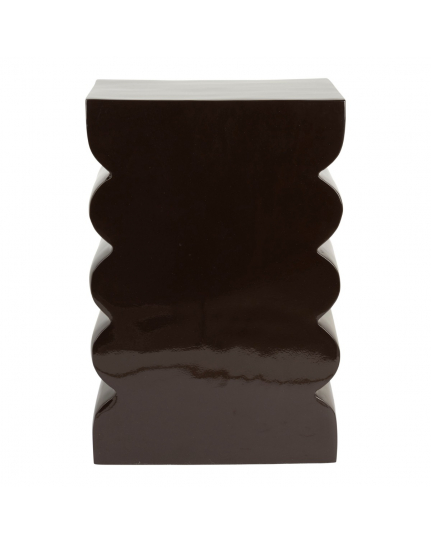 stool curves shiny brown 1