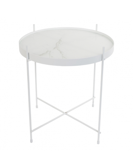 Cupid Side Table Marble White 1