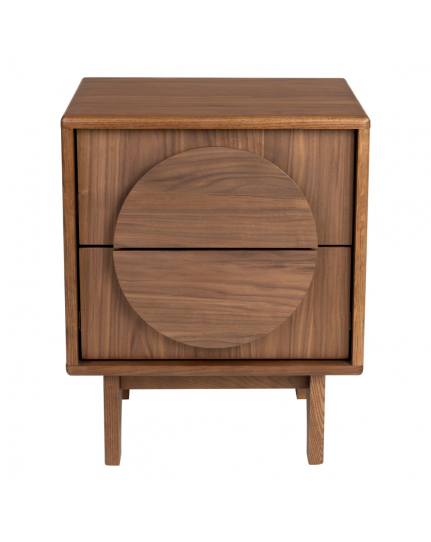 Groove Side Table / Bedstand Walnut 1