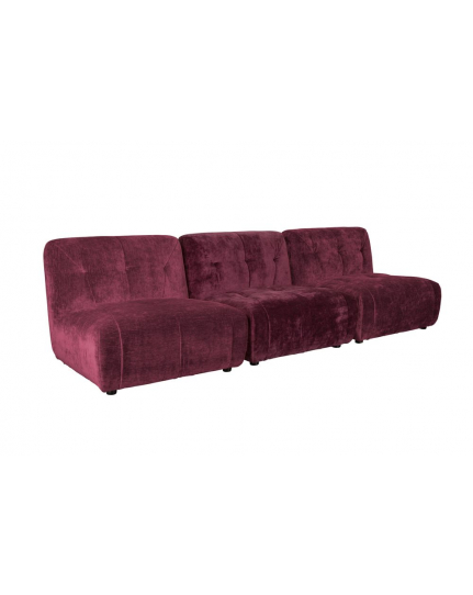 Giada Sofa 3-seater Plum Front Side