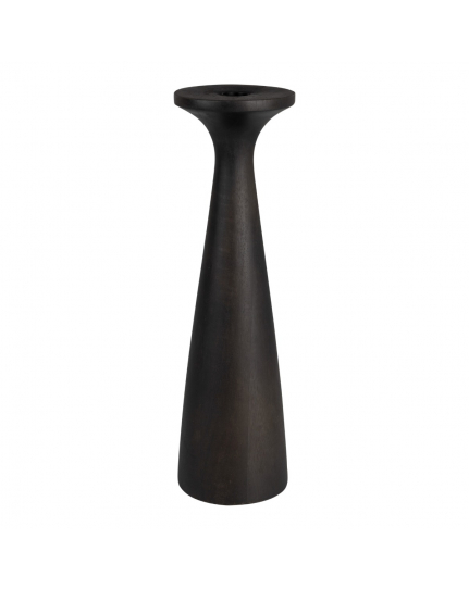 Flames Candle Holder L Black 1