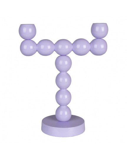 Candle holder Bubbles Two Shiny Lilac 1