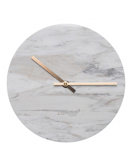 Marble time Clock White 2