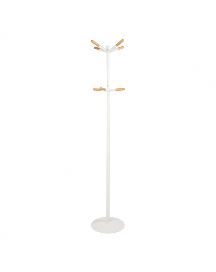 Wooden Tip Coat Rack White 1