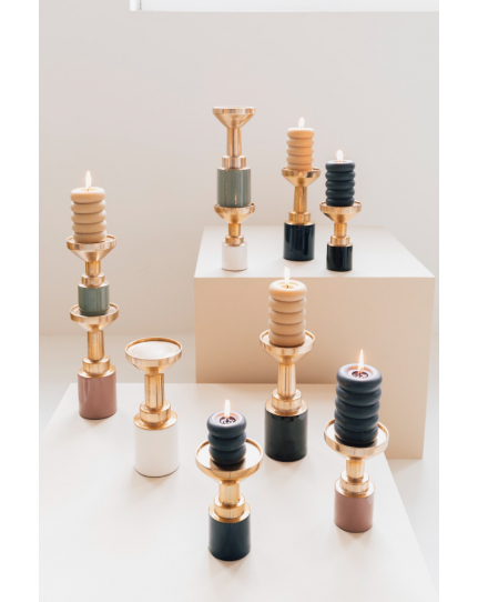 Glam Candle Holder White S 9