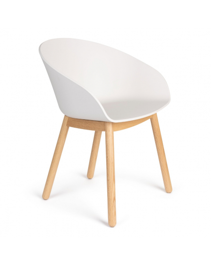 Void Armchair Eiken Milk Wit 1