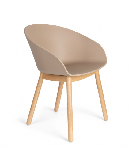 Void Armchair Oak Latte Brown 1