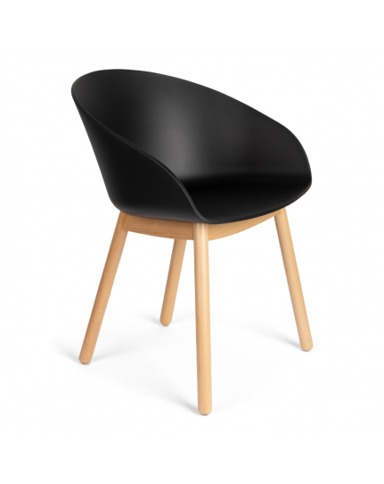 Void Armchair Oak Black 1