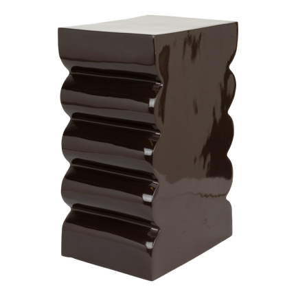 stool curves shiny brown 1