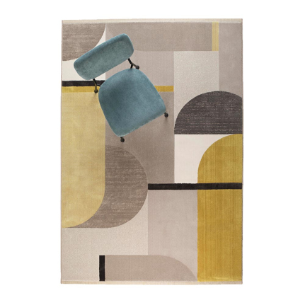 Hilton Carpet 160x230 Grey/Yellow 2