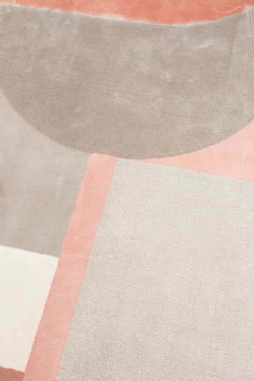 Hilton Round Carpet '240 Grey/Pink 1