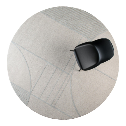 Bliss Round Carpet '240 Grey/Blue 1
