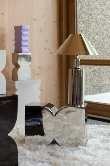 Curves Vase L Shiny Lilac 1