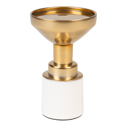 Glam Candle Holder White S 9