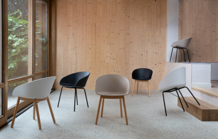 Void Armchair Oak Latte Brown 1