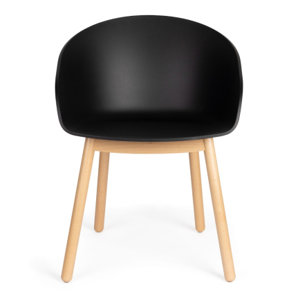 Void Armchair Oak Black 1