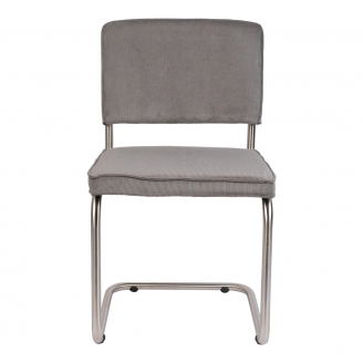 Luchtvaartmaatschappijen Observatie proza Ridge Rib Brushed Stoel Lichtgrijs | Zuiver