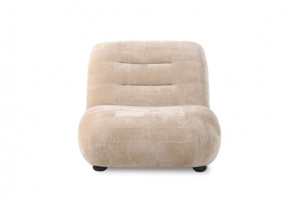 Wyatt Lounge Chair Velours Beige Front Side