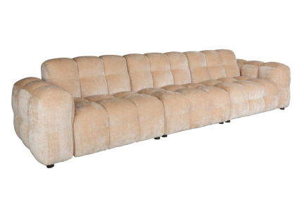 Sofa Hackman 4,5-Seater Velours Beige Front