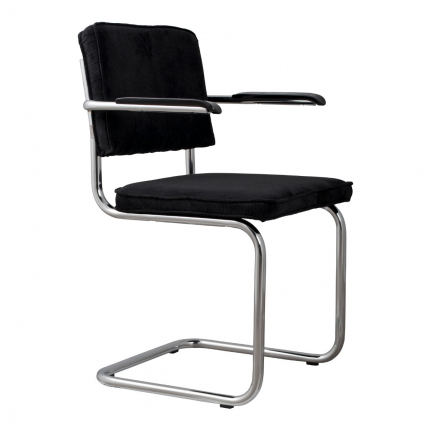 Ridge Rib Armchair Black 1