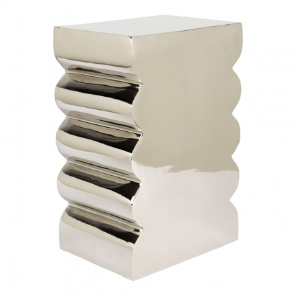 Curves Stool Shiny Silver 1
