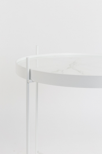 Cupid Side Table Marble White 1