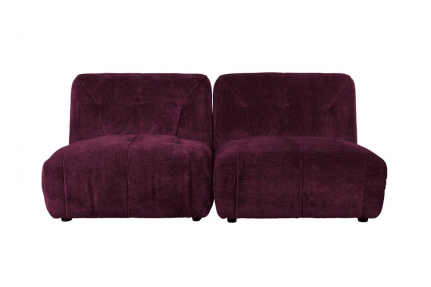 Giada Sofa 2-seater Plum Front Side