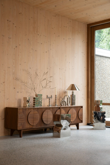 Groove Sideboard 3 Doors Walnut 1