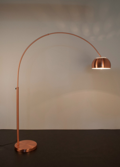 Metal Bow Floor Lamp Copper 1