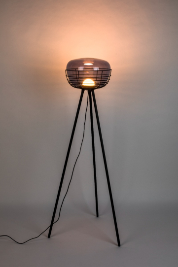Smokey Floor Lamp Black  2