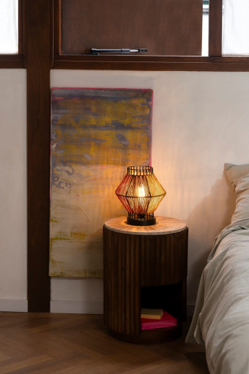 Surya Table Lamp Rope Front