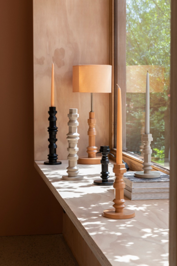 Totem Candle Holder S Beige 1