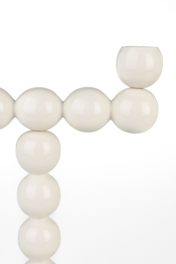 Candle holder Bubbles Two Shiny Beige 1