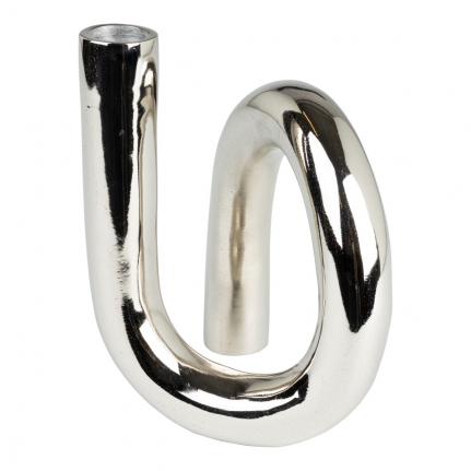 Tubo Candle Holder S Shiny Silver 2