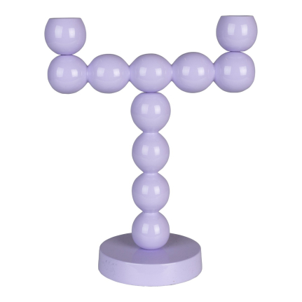 Candle holder Bubbles Two Shiny Lilac 1
