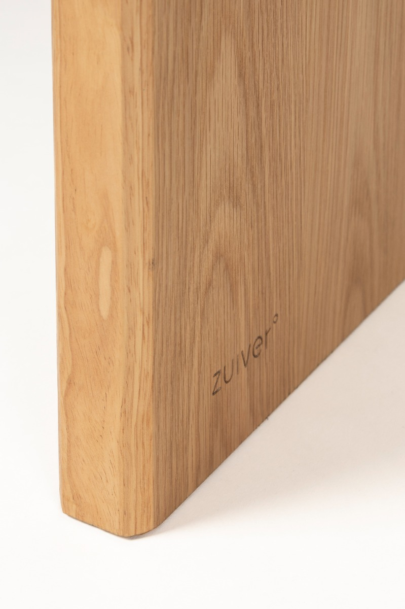 Full wooden bench with curved top rail and integrated legs